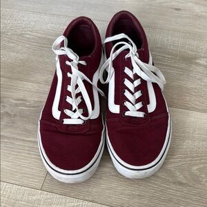 Vans Women's Ward Canvas Sneaker - Size 9.5 - Burgundy